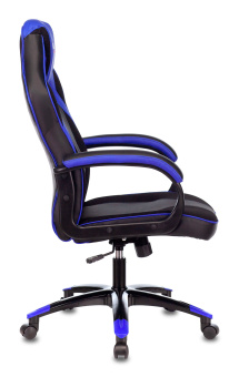 Кресло игровое Zombie VIKING 2 AERO черный/синий эко.кожа/ткань крестов. пластик - купить недорого с доставкой в интернет-магазине