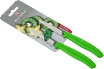 Набор ножей кухон. Victorinox Swiss Classic 6.7636.L114B компл.:2предм. салатовый блистер - купить недорого с доставкой в интернет-магазине