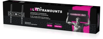 Кронштейн для телевизора Ultramounts UM845 черный 32"-75" макс.45кг настенный наклон - купить недорого с доставкой в интернет-магазине