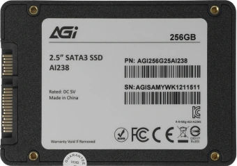 Накопитель SSD AGi SATA-III 256GB AGI256G25AI238 AI238 2.5" - купить недорого с доставкой в интернет-магазине