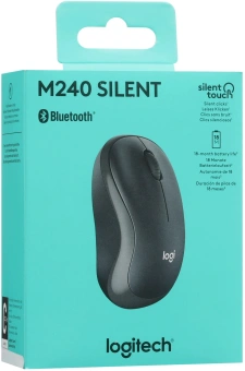 Мышь Logitech M240 Silent графитовый оптическая 4000dpi silent беспров. BT для ноутбука 2but (910-007119) - купить недорого с доставкой в интернет-магазине
