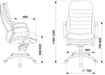 Кресло руководителя Бюрократ T-9950 рыжий Leather Ontano кожа крестов. металл хром - купить недорого с доставкой в интернет-магазине