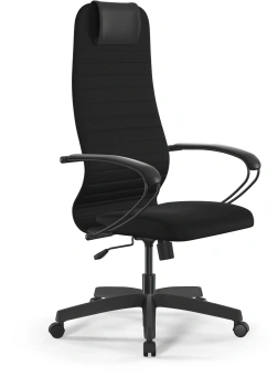 Кресло Метта SU-B-10 черный сиденье черный сетка с подголов. крестов. металл хром - купить недорого с доставкой в интернет-магазине