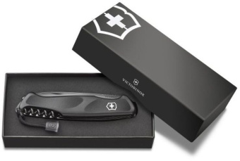 Нож перочинный Victorinox RangerGrip Onyx (0.9563.C31P) 130мм 12функц. черный подар.коробка - купить недорого с доставкой в интернет-магазине