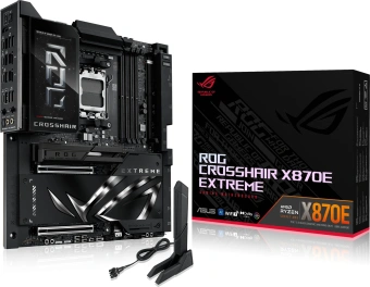 Материнская плата Asus ROG CROSSHAIR X870E EXTREME Socket AM5 AMD X870E 4xDDR5 ATX AC`97 8ch(7.1) 1 x 10Gigabit + 1 x 5Gigabit RAID+HDMI - купить недорого с доставкой в интернет-магазине