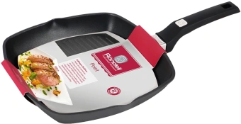 Сковорода-гриль Rondell Point RDA-1350 квадратная 28см покрытие: TriTitan ручка несъемная (без крышки) графитовый - купить недорого с доставкой в интернет-магазине