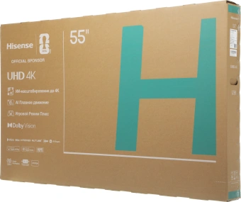 Телевизор LED Hisense 55" 55A6S черный 4K Ultra HD 60Hz MEMC DVB-T DVB-T2 DVB-C DVB-S DVB-S2 USB WiFi Smart TV (RUS) - купить недорого с доставкой в интернет-магазине