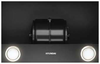 Вытяжка встраиваемая Hyundai HBH 6236 BG черный управление: кулисные переключатели (1 мотор) - купить недорого с доставкой в интернет-магазине