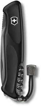 Нож перочинный Victorinox RangerGrip Onyx (0.9563.C31P) 130мм 12функц. черный подар.коробка в комплекте: шнурок - купить недорого с доставкой в интернет-магазине