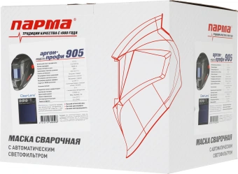 Маска сварщика Парма Аргон-Профи-905 филь.:хамел. кл.:1/1/1/2 см.экр.98х88мм черный (02.007.00032) - купить недорого с доставкой в интернет-магазине