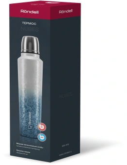 Термос Rondell Nubes RDS-1970 для напитков 1л. серый карт. коробка - купить недорого с доставкой в интернет-магазине