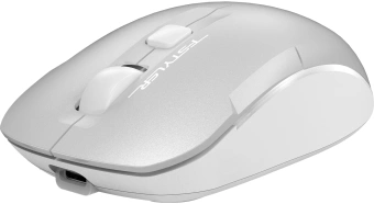 Мышь A4Tech Fstyler FB26CS Air2 серебристый/белый оптическая 2000dpi silent беспров. BT/Radio USB для ноутбука 4but (FB26CS AIR2 ICY WHITE) - купить недорого с доставкой в интернет-магазине