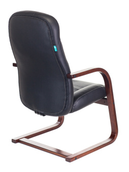 Кресло Бюрократ T-9923WALNUT-AV черный кожа полозья дерево коричневый - купить недорого с доставкой в интернет-магазине