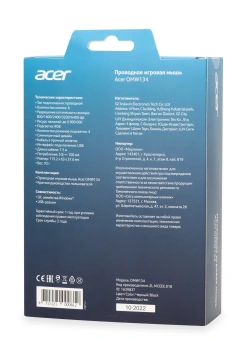 Мышь Acer OMW134 черный оптическая 6400dpi USB 6but (ZL.MCEEE.018) - купить недорого с доставкой в интернет-магазине