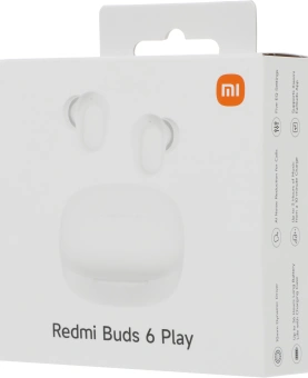Гарнитура внутриканальные Xiaomi Redmi Buds 6 Play белый беспроводные bluetooth в ушной раковине (BHR8773GL) - купить недорого с доставкой в интернет-магазине