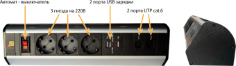 Блок распределения питания Lanmaster LAN-WA-DC/3G+2UC+2C6 гор.размещ. 3xSchuko 2xUSB 2xRJ45 базовые 16A Schuko 3м - купить недорого с доставкой в интернет-магазине