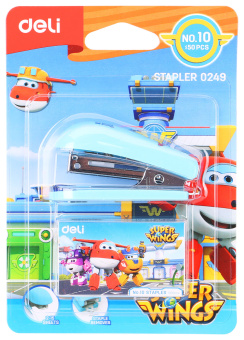 Степлер настольный Deli E0249 Super Wings 24/6 26/6 (12листов) ассорти 40скоб металл/пластик блистер - купить недорого с доставкой в интернет-магазине