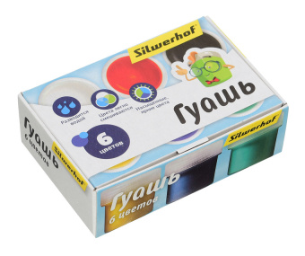 Гуашь Silwerhof 962074-06 Народная кол-ция 6цв. бан. 10мл. картон.кор. - купить недорого с доставкой в интернет-магазине