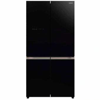 Холодильник Hitachi R-WB720PUC1 GCK 3-хкамерн. черный стекло инвертер - купить недорого с доставкой в интернет-магазине
