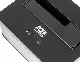 Док-станция для HDD AgeStar 3UBT7 SATA III USB3.0 пластик/алюминий черный 1 - купить недорого с доставкой в интернет-магазине