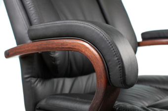 Кресло руководителя Бюрократ T-9925WALNUT черный кожа/иск.кожза крестов. металл/дерево - купить недорого с доставкой в интернет-магазине