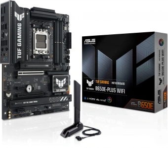 Материнская плата Asus TUF GAMING B650E-PLUS WIFI SocketAM5 AMD B650 4xDDR5 ATX AC`97 8ch(7.1) 2.5Gg RAID+HDMI+DP - купить недорого с доставкой в интернет-магазине