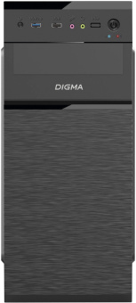 Корпус Digma DC-ATX101-U2 черный без БП ATX 1x80mm 2x120mm 2xUSB2.0 audio - купить недорого с доставкой в интернет-магазине