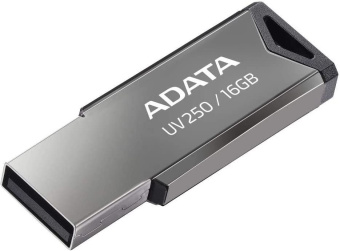 Флеш Диск A-Data 16GB UV250 AUV250-16G-RBK USB2.0 серебристый - купить недорого с доставкой в интернет-магазине