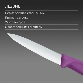 Нож кухонный Victorinox Swiss Classic 6.7605.C1 для чистки овощей и фруктов лезв.80мм прямая заточка пурпурный - купить недорого с доставкой в интернет-магазине