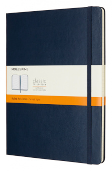 Блокнот Moleskine CLASSIC QP090B20 XLarge 190х250мм 192стр. линейка твердая обложка синий - купить недорого с доставкой в интернет-магазине