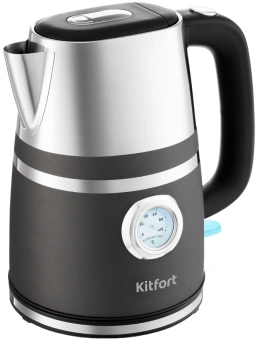 Чайник электрический Kitfort КТ-670-1 1.7л. 2200Вт графит корпус: металл/пластик - купить недорого с доставкой в интернет-магазине