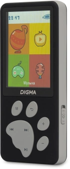 Плеер Hi-Fi Flash Digma S5 8Gb черный/серый/2.4"/FM/microSD/microSDHC - купить недорого с доставкой в интернет-магазине