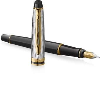 Ручка перьев. Waterman Reflections of Paris Expert DeLuxe (2200840) Black GT M подар.кор. - купить недорого с доставкой в интернет-магазине