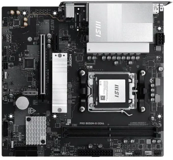 Материнская плата MSI PRO B850M-B GEN4 Socket AM5 AMD B850 2xDDR5 mATX AC`97 8ch(7.1) 2.5Gg RAID+HDMI+DP - купить недорого с доставкой в интернет-магазине