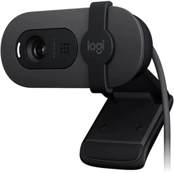 Камера Web Logitech HD Webcam Brio 100 черный 2Mpix (1920x1080) USB-A с микрофоном (960-001587) - купить недорого с доставкой в интернет-магазине