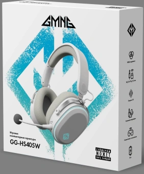 Наушники с микрофоном GMNG GG-HS405W белый мониторные BT/Radio/3.5mm оголовье (1899880) - купить недорого с доставкой в интернет-магазине