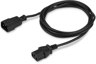 Кабель-удлинитель Buro IEC C13 IEC C14 1.8м (AN23-1008) черный (пакет) - купить недорого с доставкой в интернет-магазине