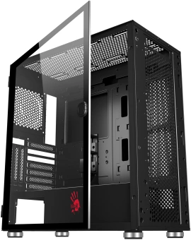 Корпус Bloody BD-CC119 черный без БП ATX 7x120mm 2xUSB3.0 audio bott PSU - купить недорого с доставкой в интернет-магазине