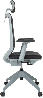 Кресло эргономичное Бюрократ MC-G611NL-H черный Elastic-102 с подголов. крестов.4-луч. пластик пластик серый - купить недорого с доставкой в интернет-магазине