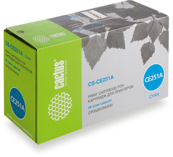 Картридж лазерный Cactus CS-CE251A CE251A голубой (7000стр.) для HP CLJ CP3525/CM3530 - купить недорого с доставкой в интернет-магазине