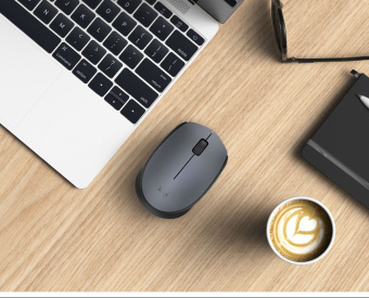 Мышь Logitech M170 серый/черный оптическая (1000dpi) беспроводная USB для ноутбука (2but) - купить недорого с доставкой в интернет-магазине