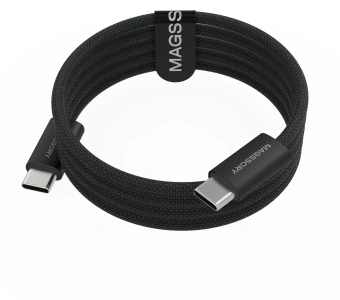 Кабель Magssory CBL002 USB Type-C (m)-USB Type-C (m) 1.5м черный коробка - купить недорого с доставкой в интернет-магазине