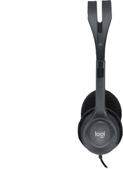 Наушники с микрофоном Logitech H111 серый 2.35м накладные оголовье (981-000593) - купить недорого с доставкой в интернет-магазине