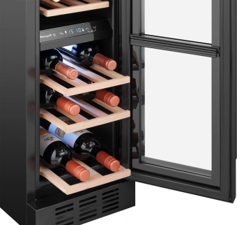 Винный шкаф Weissgauff WWCI-16 DB DualZone 1-нокамерн. черный глянц. (438723) - купить недорого с доставкой в интернет-магазине