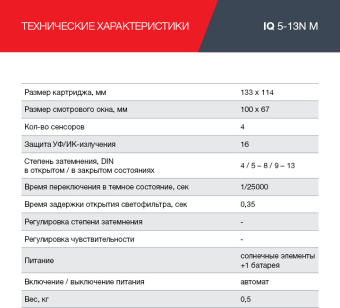 Маска сварщика Fubag IQ 5-13N M филь.:хамел. см.экр.100x67мм черный (38099) - купить недорого с доставкой в интернет-магазине