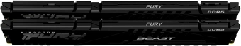 Память DDR5 16GB 6400MHz Kingston KF564C32BB-16 Fury Beast Black RTL Gaming PC5-51200 CL32 DIMM 288-pin 1.4В single rank с радиатором Ret - купить недорого с доставкой в интернет-магазине