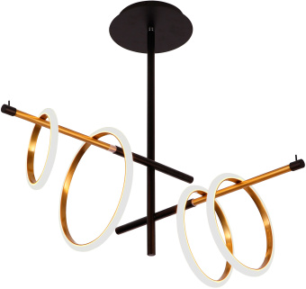 Люстра Hiper H847-0 потолоч. цв.св.:белый черный/золотистый - купить недорого с доставкой в интернет-магазине