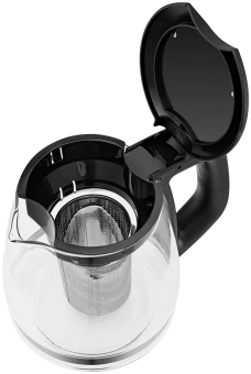 Чайный набор Kitfort КТ-6776 1.8л. 2200Вт черный/нержавеющая сталь корпус: Металл/стекло/пластик - купить недорого с доставкой в интернет-магазине