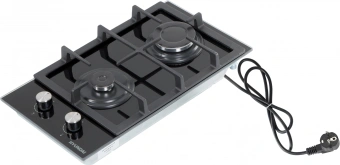 Газовая варочная поверхность Hyundai HHG 3235 BG черный - купить недорого с доставкой в интернет-магазине