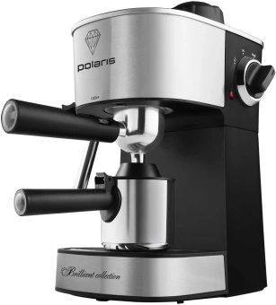 Кофеварка рожковая Polaris PCM 4011 800Вт нержавеющая сталь - купить недорого с доставкой в интернет-магазине